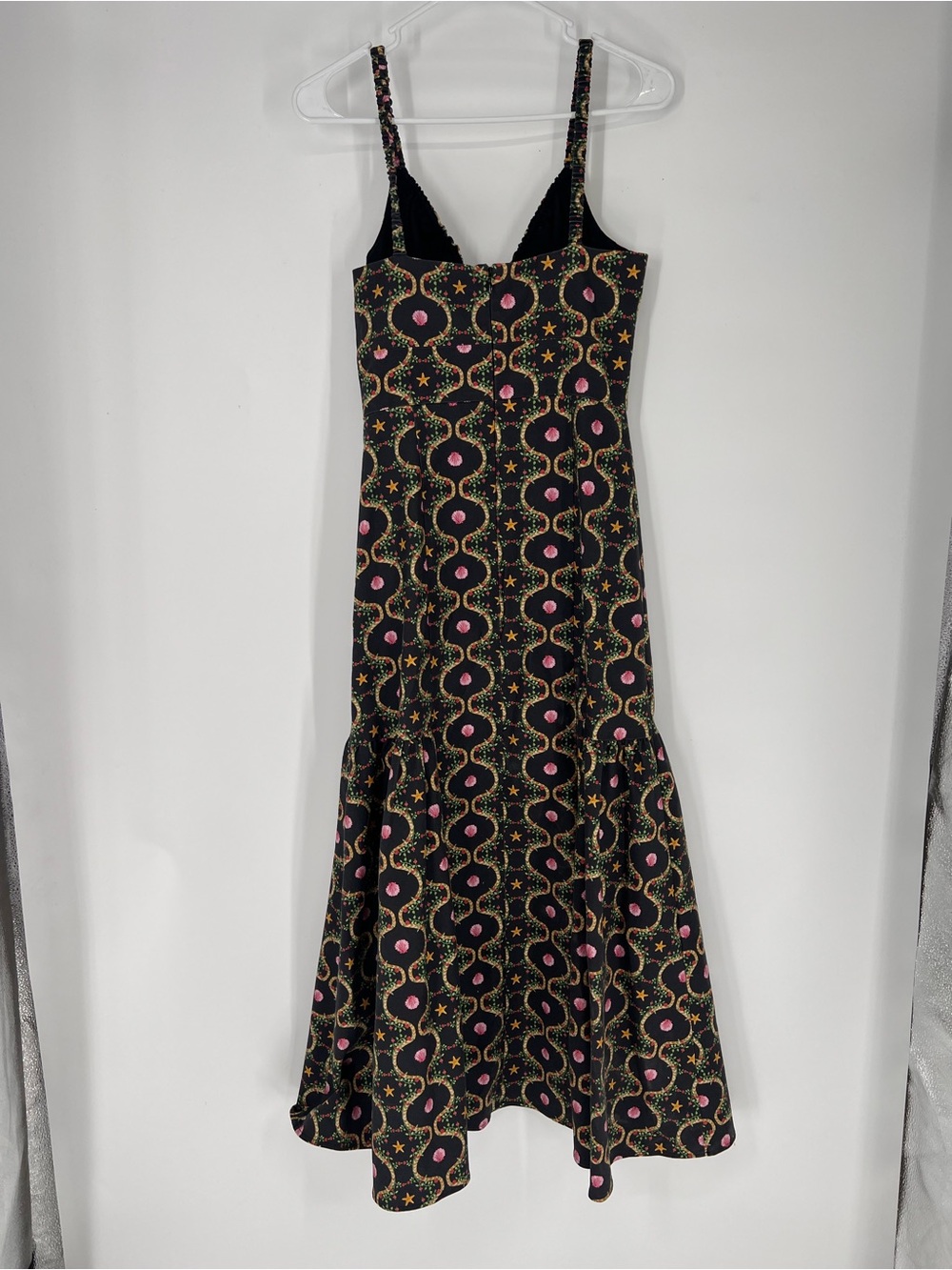 Hill House The Lillie Black Nautical Beachy Black Sweetheart Fitted Midi Dress M - Picture 9 of 9